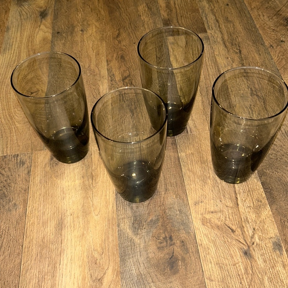 Vintage Libbey Smoked Glasses Set of 4